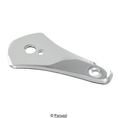 Polished aluminum hood handle guard