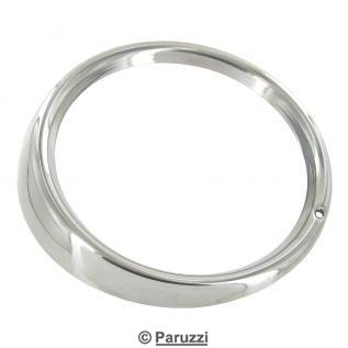 Polished stainless steel headlight rim (each)