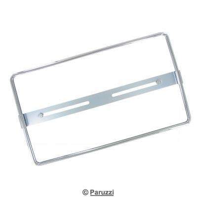 Support de plaque d'immatriculation en aluminium chrom
