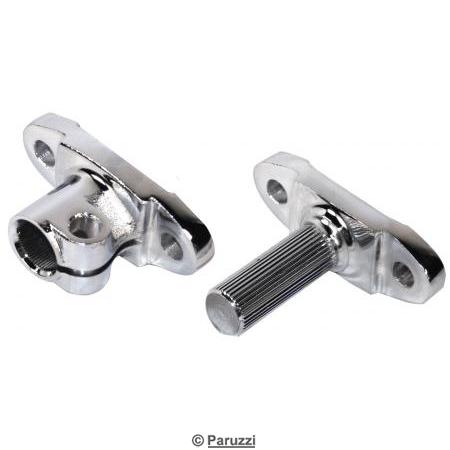 Steering shaft flanges (upper and lower) chrome