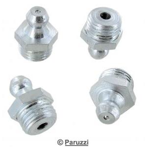 Straight M10 grease nipples (4 pieces)