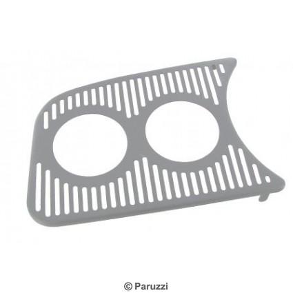 Dashboard grill for two 52 mm gauges left
