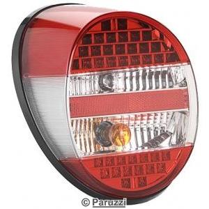 Feu arrire LED avec vitre rouge/claire/rouge 12 volts (la pice)