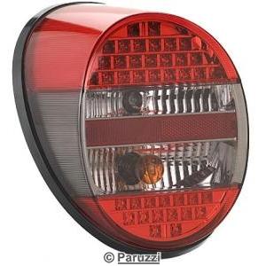 Farolim trs com LED, vermelho/fumado/vermelho 12 Volt (cada) 