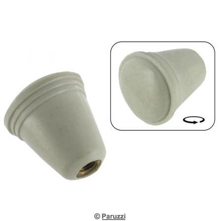 Choke, light switch or ashtray knob silver beige (each)