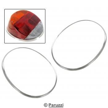 Polished stainless steel taillight trim (per pair)