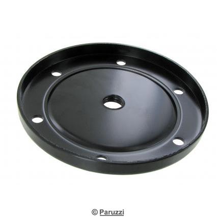 Sump plate with oil drain plug hole 
