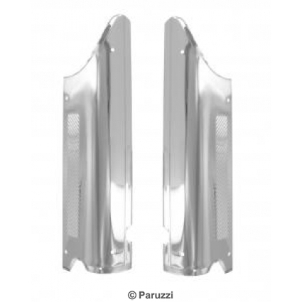 Polished stainless steel door pillar guards (per pair)