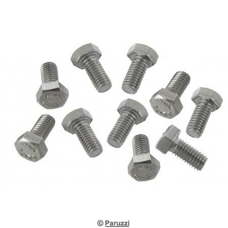 Boulons inox  tte hexagonale, lot de 10 pices
