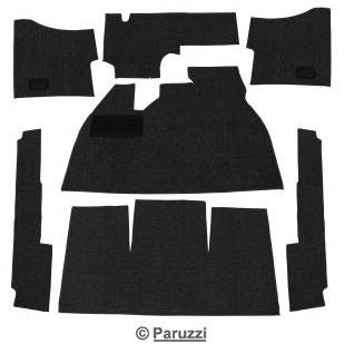 Loop pile interior carpet kit black (7-part)