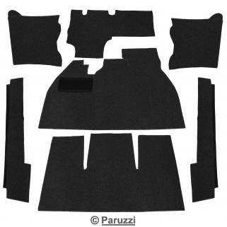 Loop pile interior carpet kit black (7-part)