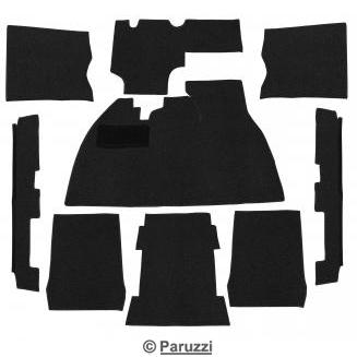 Loop pile interior carpet kit black (9-part)