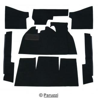 Loop pile interior carpet kit black (7-part)