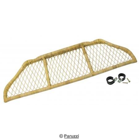 Rack de stockage en bambou en dessous du tableau de bord