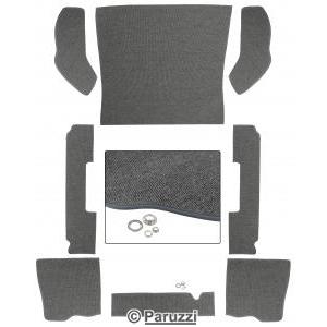 Loop pile carpetkit deluxe and rear department grey (8-part)