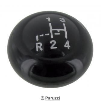 Pommeau/bouton de levier de vitesse noir, avec pictogramme
