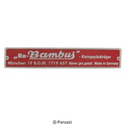 Placa de identificao do tabuleiro de arrumao Ra-Bambus