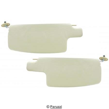 Sun visors white without mirror (per pair)