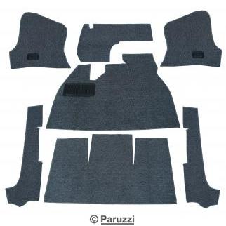 Kit tapis de sol textile gris sel et poivre boucl, en 7 pices
