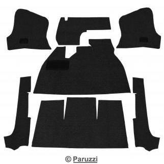 Loop pile interior carpet kit black (7-part)