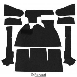 Loop pile interior carpet kit black (9-part)