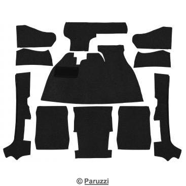 Loop pile interior carpet kit black (11-part)