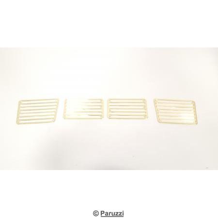 Aluminum vent trim gold engine lid with 26 slots (4 pieces)