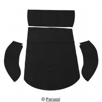 Loop pile carpet kit rear department black (4-part)