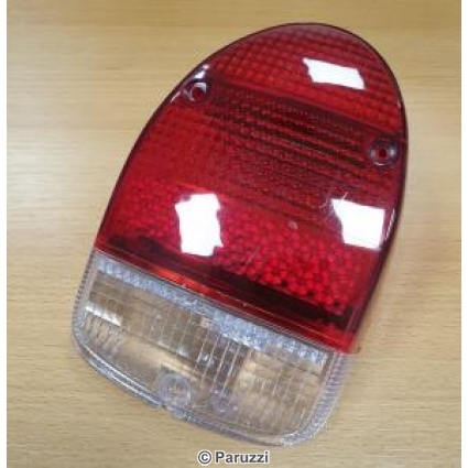 Taillight lens USA red/red/clear (per pair).