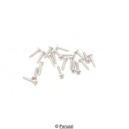 Stainless steel panhead screws (20 pieces).