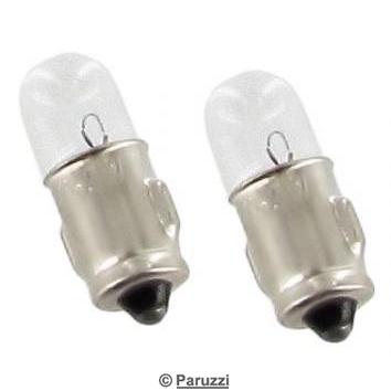 Indicator lights and dashboard instrument lighting bulbs 6V (per pair)