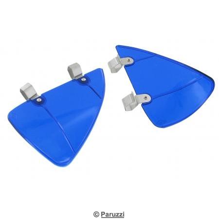 Dflecteur de vent, bleu transparent (la paire)
