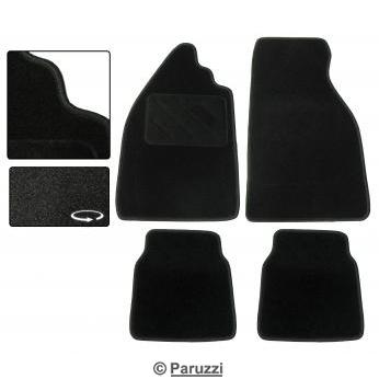 Carpet floor mats black (4-part)