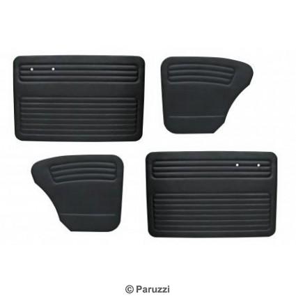 Door and rear panels black vinyl (4-part)
