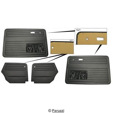 Door and rear panels black vinyl (4-part)