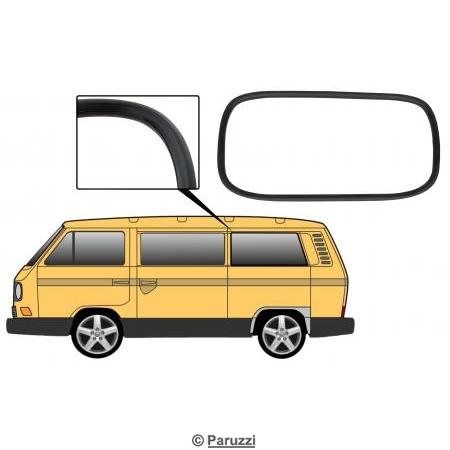 Rear side window seal without molding groove (each)