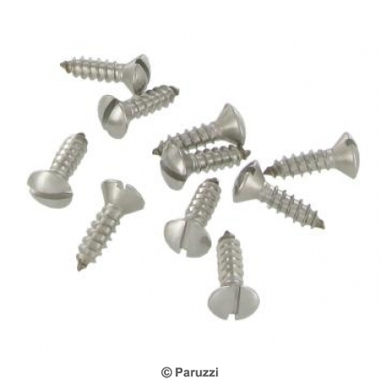Stainless steel countersunk oval raised screws (10 pieces)