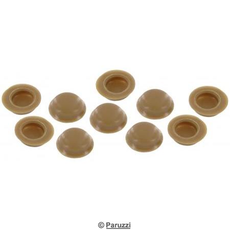 Capuchon brun-beige pour vis (lot de 10 pices)
