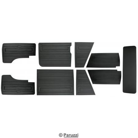 Kit de garnitures/panneaux de portes en vinyle noir (en 9 pices)
