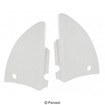 Hinge covers white pair