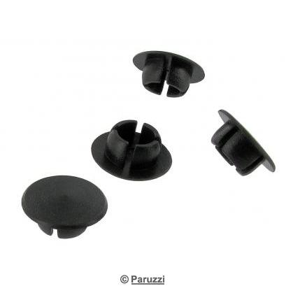 Plugs door hinge black (4 pieces)