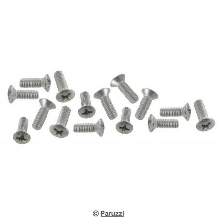 Stainless steel pan head countersunk cross screw (15 pieces)