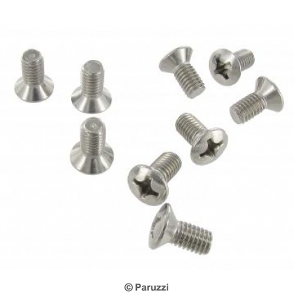 Stainless steel pan head countersunk cross screw (10 stk)