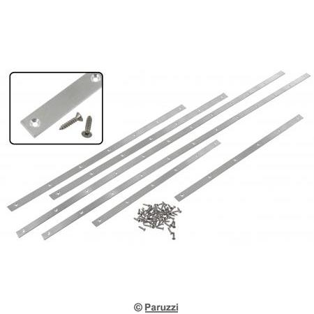 Aluminium zijkant kapframerubber montagestrips inclusief schroeven (6-delig)

