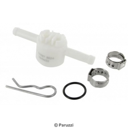 Fuel filter valve kit for vehicles with fuel preheating