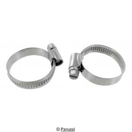 Stainless steel worm drive hose clamps (per pair)