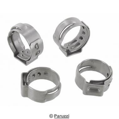 Stepless stainless steel ear clamps (4 pieces)