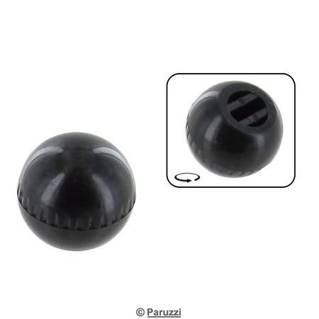 Heater control knob black (each)