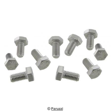 Boulons hexagonaux en acier inoxydable (inox), lot de 10 pices
