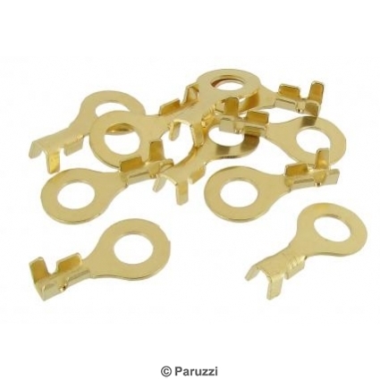 Uninsulated ring terminals 6 mm (10 pieces)